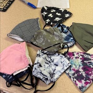 Colorful COVID Face Masks Set 9 never used